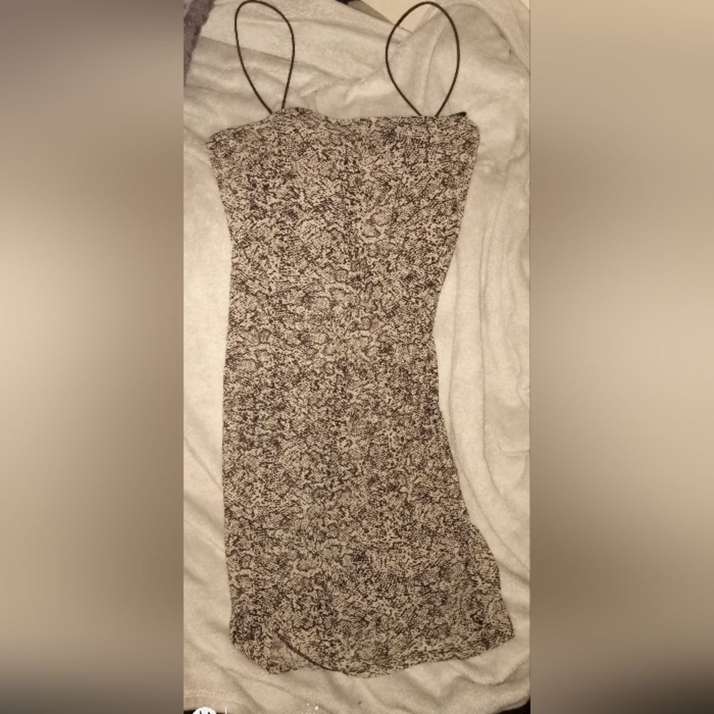 snakeskin pattern dress